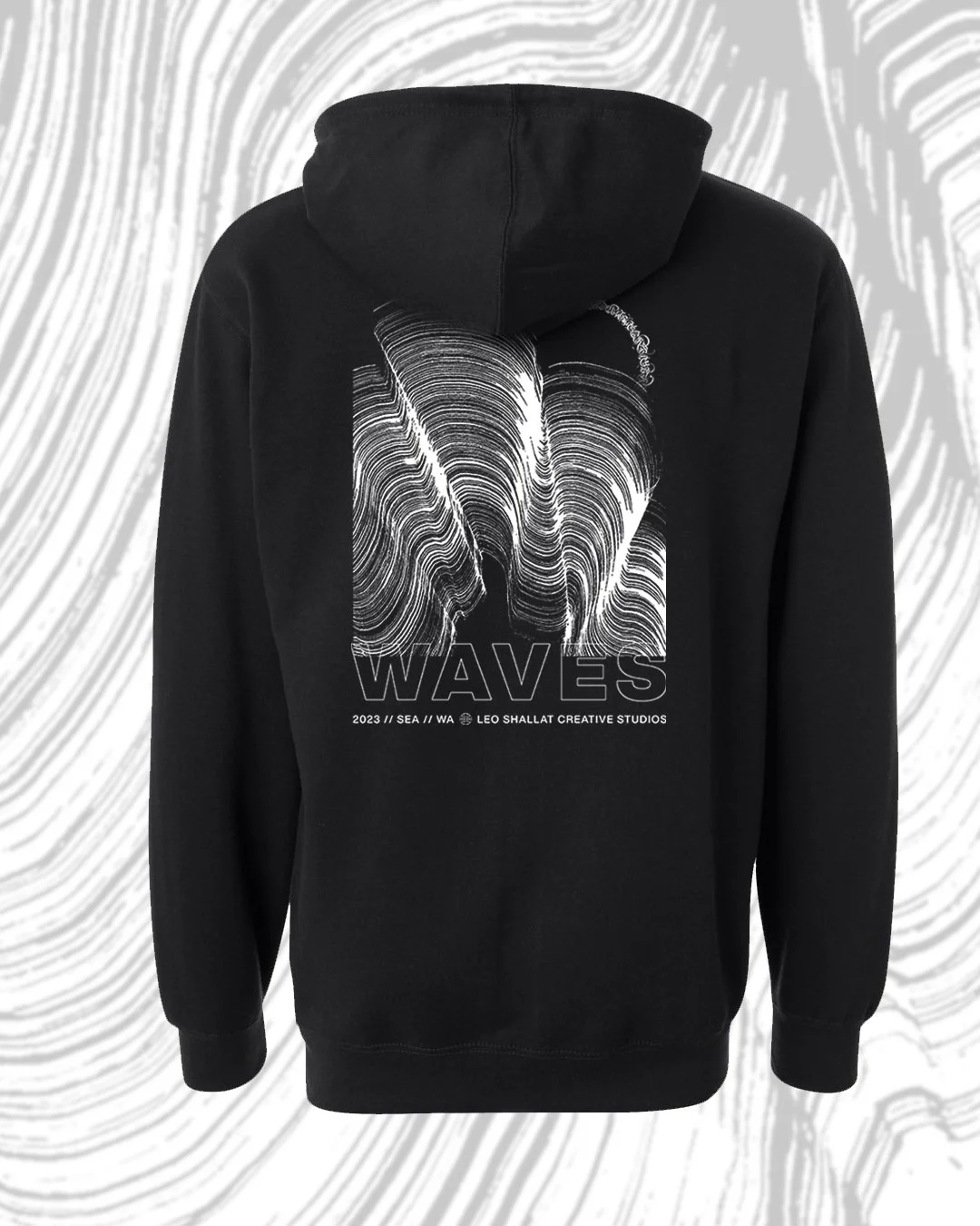 Waves Hoodie — Leo Shallat | Fine Art & Murals | Seattle, Washington
